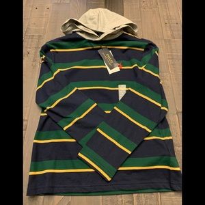 Boys Ralph Lauren Polo hooded long sleeve shirt